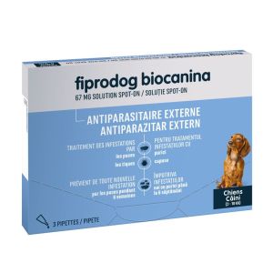 Biocanina - Fiprodog petit chien 2-10kg - 3 pipettes