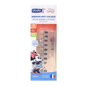 Dodie - Disney Baby biberon anti-colique +6mois tétine ronde 3 vitesses débit 3 - 330ml