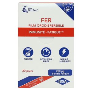 IBSA - Fer Immunité-Fatigue film orodispersible - 30 films orodispersibles