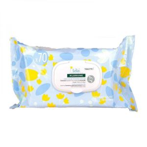 Klorane Bébé - Lingettes nettoyantes douces - 70 lingettes