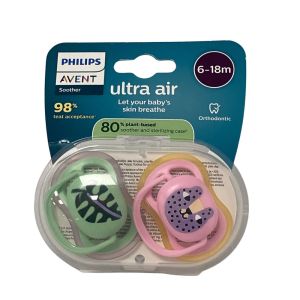 Philips Avent - Sucettes Ultra air 6-18m - lot de 2 Sucettes