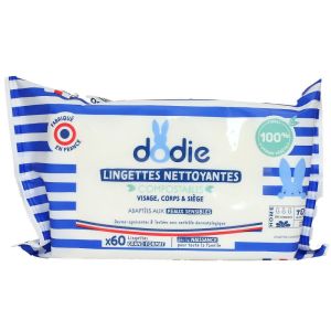 Dodie - Lingettes nettoyantes - 60 lingettes