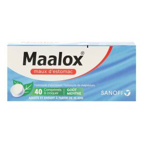 Maalox maux d’estomac - 40 comprimés à croquer goût menthe
