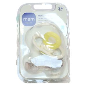 Mam - Mini Anneau de dentition 2m+ et une attache rose