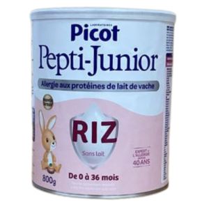 Picot - Pepti Junior Riz Allergies Lait de Vache 0 à 36 Mois - 800g