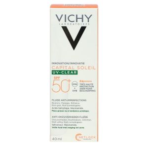 Vichy - Capital soleil UV-clear SPF50+ fluide anti-imperfections - 40ml