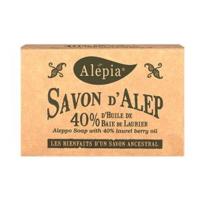 Alepia - Savon d'Alep 40% d'huile de baie de laurier - 200g