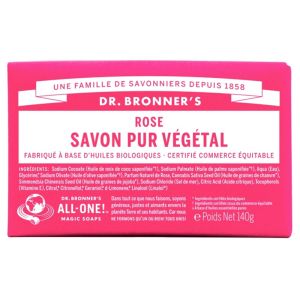 Dr. Bronner's - Pain de savon Pure végétal Rose - 140g