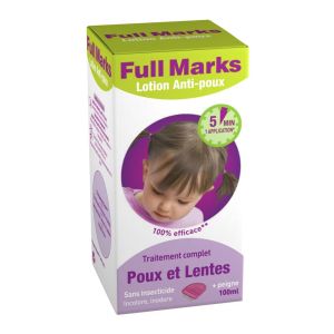 Full Marks - Lotion anti-poux et lentes + peigne - 100ml