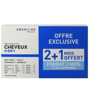 Granions - Pro Keracys Cheveux 4En1 3Mois - 3x90 comprimés