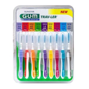 GUM - Trav-ler pack de brossettes interdentaires  - 9 brossettes