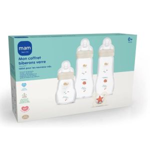 Mam - Mon premier coffret biberons verre - 0mois+