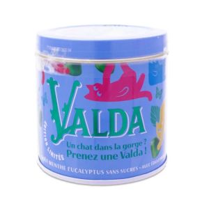 Valda - Gommes Goût Menthe Eucalyptus Sans Sucre - 160 g