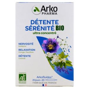 Arkopharma - Arkofluide Détente Sérénité - 20 ampoules