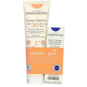 Embryolisse - crème solaire SPF50 100mL + Lait crème concentré 15mL