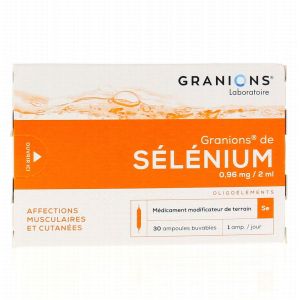 Granions de Sélénium - 30 ampoules