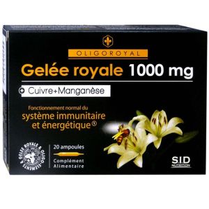 Oligoroyal - Gelée royale+Cuivre+Manganèse - 20 ampoules