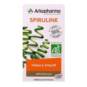 Arkopharma - Tonus et vitalité Spiruline 50 jours - 150 gélules