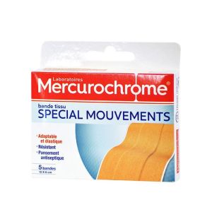 Mercurochrome - Bande tissu Spécial mouvements - 5 bandes