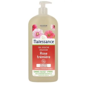 Natessance - Gel douche délicat rose trémière - 1 L