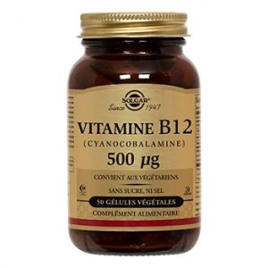 Solgar - Vitamine B12 500µg - 50 gélules végétales