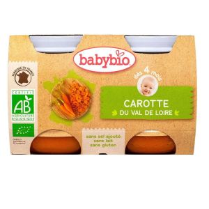 Babybio - Carotte du Val de Loire - dès 4 mois - 2x130g