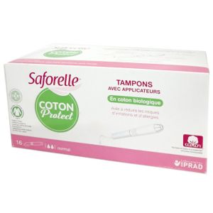 Saforelle - Tampons Coton Protect avec applicateurs - 16 tampons
