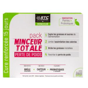 STC Nutrition - Pack minceur totale perte de poids Hydroblast 30 gélules + Killercal 30 gélules + Mafloril Gasseri 15 gélules