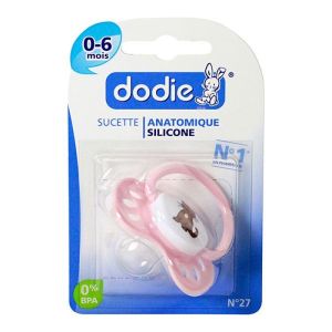 Dodie - Sucette anatomique symétrique silicone 0-6 mois