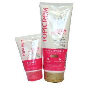 Topicrem - Ultra-Hydratant hâle progressif 200ml + Ultra-Hydratant gommage douceur 50ml offert