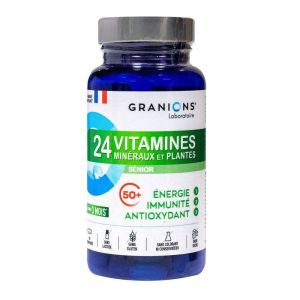Granions - 24 vitamines minéraux et plantes 50+ - 90 comprimés
