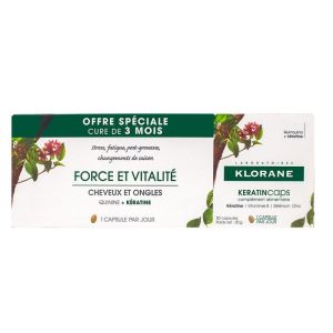 Klorane - Keratincaps cure de force cheveux et ongles - 30 capsules