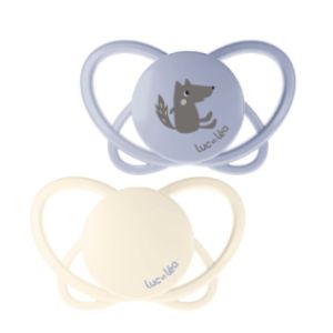 Luc et Léa - Duo de sucettes physiologiques - Loup - 18 Mois +