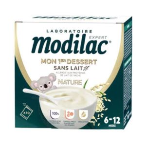 Modilac- Mon 1er dessert sans lait nature - 10 sachets