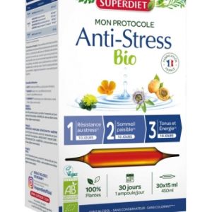 Mon Protocole Anti- Stress Bio - SUPERDIET - 30 Ampoules - 3428881241300