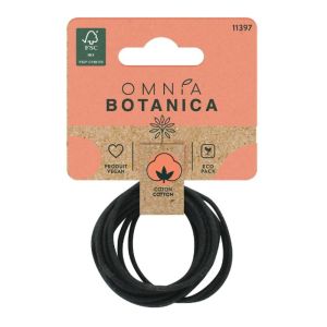 Omnia Botanica - Elastiques noirs fins en coton x12