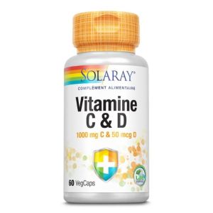 Solaray - Vitamine C et D - 60 capsules