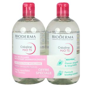 Bioderma - eau micellaire Créaline H2O - offre spéciale 2x500mL