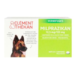 Clément Thékan - Milprazikan traitement des infections mixtes chiens de plus de 5kg - 2 comprimés