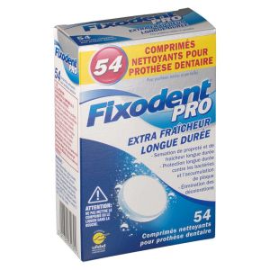 Fixodent Pro - Extra fraîcheur longue durée - comprimés nettoyants pour prothèse dentaire