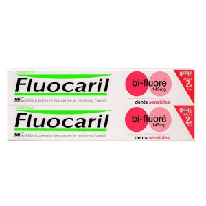 Fluocaril - Dentifrice dents sensibles bi fluoré 145mg - 2x75ml