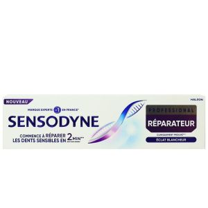 Sensodyne - Dentifrice Professional Réparateur éclat blancheur - 75mL