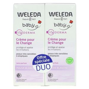 Weleda baby - Duo Crème Change Mauve Blanche - 50M