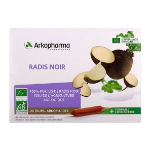 Arkopharma - Arkofluide Radis Noir Bio - 20 ampoules