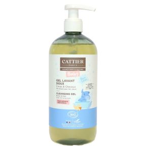 Cattier - Baby Gel lavant doux visage corps et cheveux peau sensible - 500ml