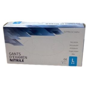 FM Médical - Gant d'examen - Nitrile - Taille L - 8-9