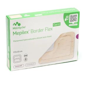 Mepilex - Border Flex Carré Pansement hydrocellulaire 10 unités 17.5x23cm