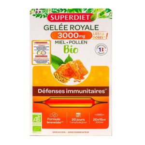 Superdiet - Gelée Royale Bio - 20 ampoules
