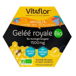 Vitaflor - Gelée royale bio 1500 mg - 20 ampoules