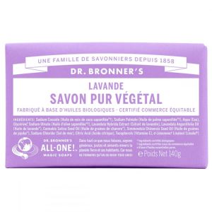 Dr. Bronner's - Pain de savon Pure végétal Lavande - 140g